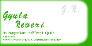 gyula neveri business card